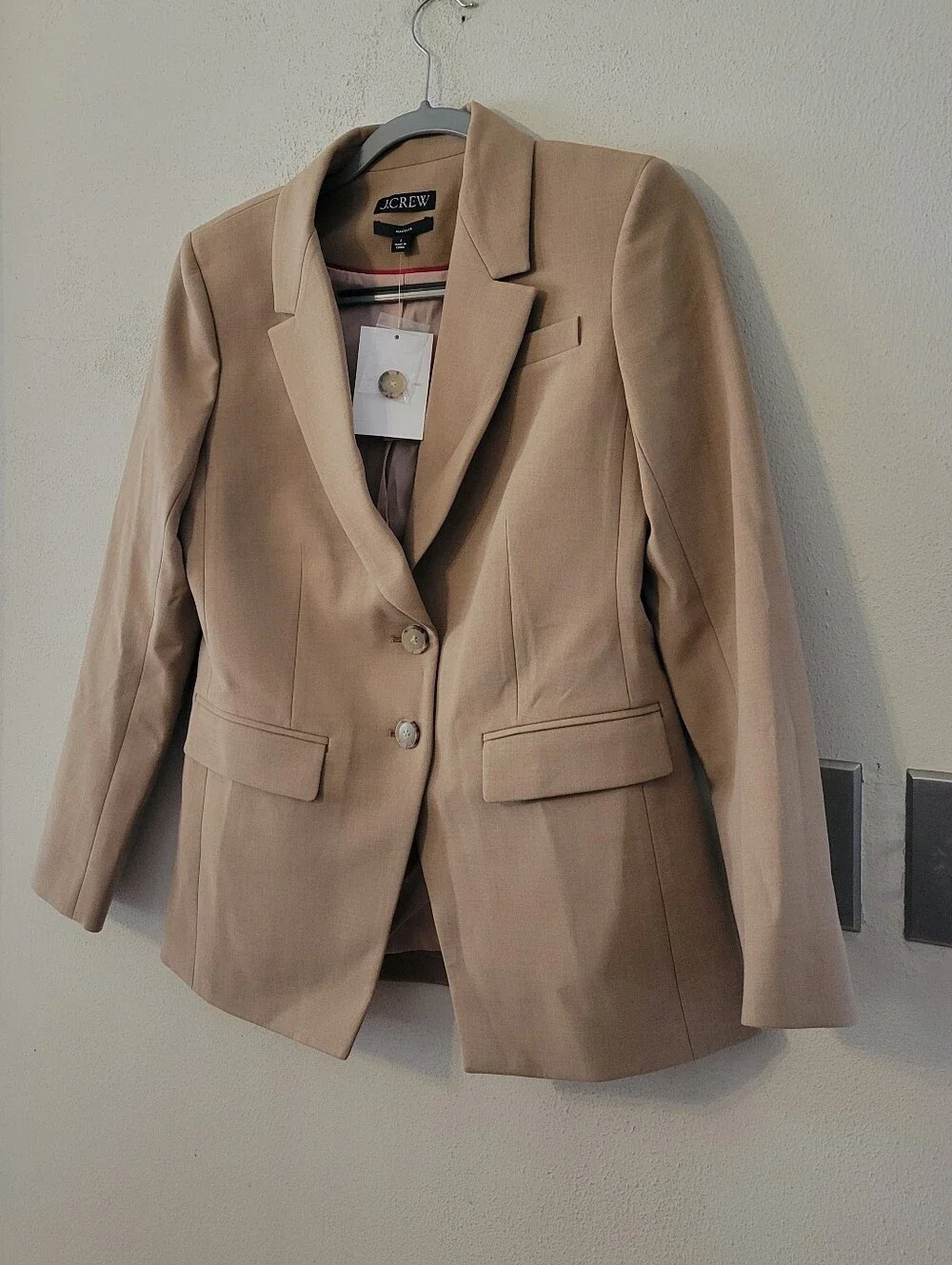 J. Crew Madelyn Blazer in 4 Season Stretch- Heather Burnished Saddle